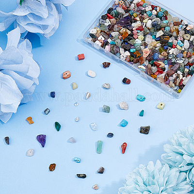 2 нити натуральных и синтетических смешанных бусин из драгоценных камней G-DC0001-56-1