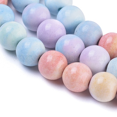 Натуральные бусины из радужного алашанского агата G-G806-04-6mm-1