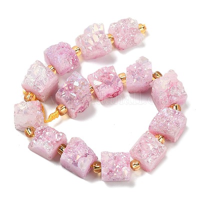 Гальванические натуральный druzy шарики агата стренг G-G289-01C-1