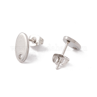 Фурнитура для сережек-гвоздиков из нержавеющей стали 201 EJEW-A071-01A-P-1