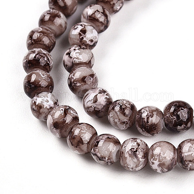 Выпечка окрашенные стеклянные бусины пряди X1-DGLA-N003-4mm-A05-1