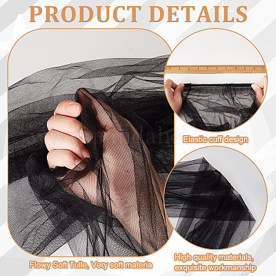 Съемные рукава-фонарики из органзы AJEW-WH0270-359B-1