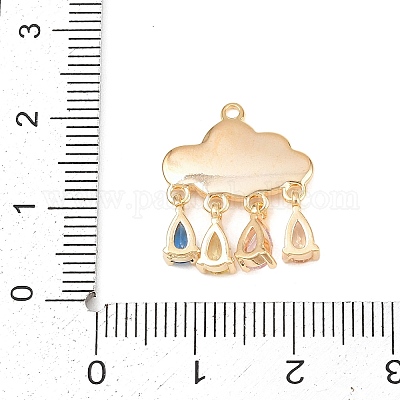 Латунные микро проложить кубического циркония подвески KK-Z133-03G-01-1