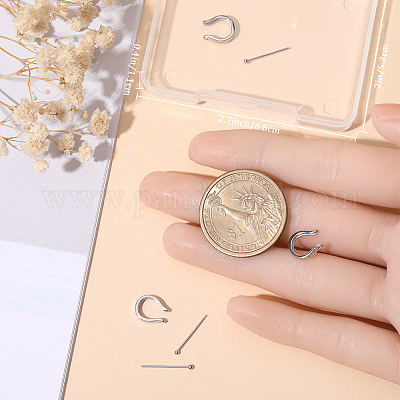 Антикоррозийные 4 шт. 925 подвески-капли из стерлингового серебра с шарообразными головками STER-BBC0001-92-1