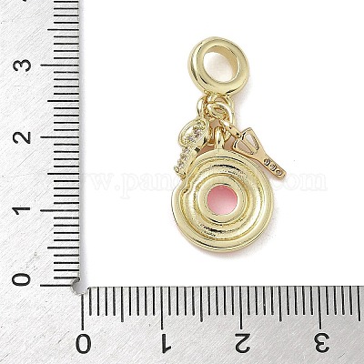 Латунь микропаве прозрачный кубический цирконий европейские подвески с подвесками KK-K368-27G-1