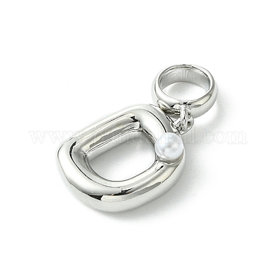 Покрытие стойки латунь с АБС-пластиком жемчуг европейские подвески KK-G501-02D-P-1