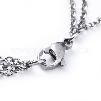 Кулон пуля натуральный unakite многоуровневые ожерелья NJEW-JN02457-02-1