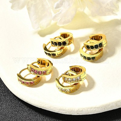 Серьги-кольца из нержавеющей стали 304 для женщин EJEW-M068-10G-1