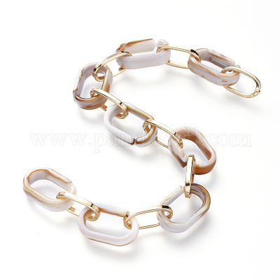 Акриловые и алюминиевые кабельные цепи ручной работы AJEW-JB00560-04-1