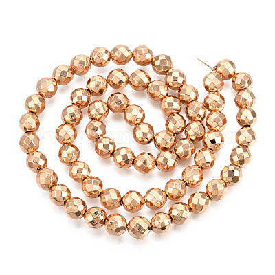 Гальванизировать немагнитных синтетический гематит нитей бисера G-Q465-23KC-1