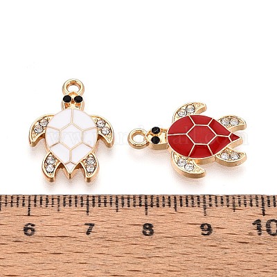 Rhinestone сплава и эмали подвески PALLOY-T092-40G-1