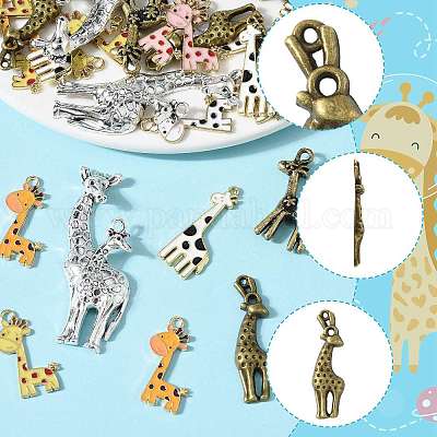 40шт 8 стиля подвески из сплава с эмалью ENAM-FS0003-39-1