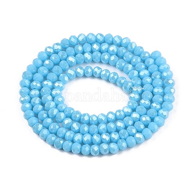 Стеклянные бусины с гальваническим покрытием  EGLA-A044-P2mm-A08-1