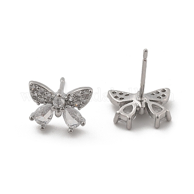 Серьги-гвоздики из циркония EJEW-R016-02P-1