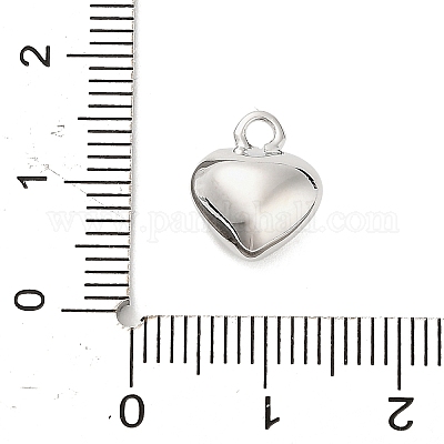 Подвески из латуни в форме трехмерного сердца KK-V006-03P-02-1