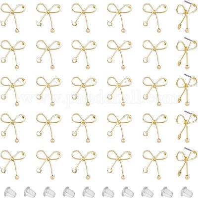 30 шт. железные серьги-гвоздики IFIN-FH0001-67-1