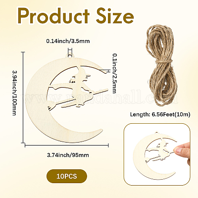 Незаконченные пустые подвески из мдф для художественной росписи WOOD-WH20008-13K-1