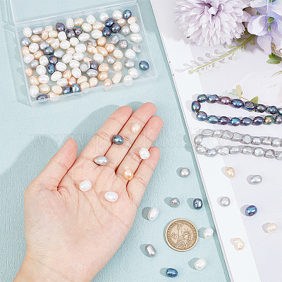 4 нити 4 стилей натуральных культивированных пресноводных жемчужных бусин PEAR-NB0002-38-1