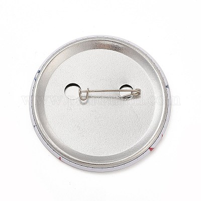 День независимости плоские круглые значки из белой жести JEWB-G021-01E-1
