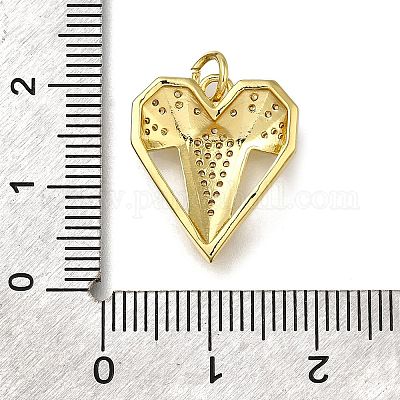 Латунные микро проложить кубического циркония подвески ZIRC-I070-025G-1