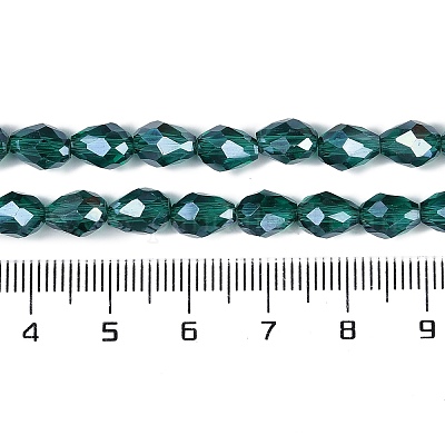 Прозрачные стеклянные бусины гальваническим пряди EGLA-N013-T6mm-B24-1