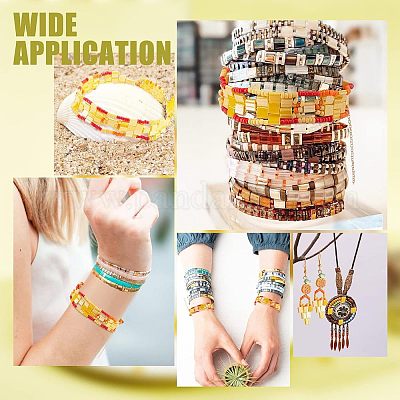 530шт 2 стеклянных бисера с 2 отверстиями SEED-NB0001-74-1