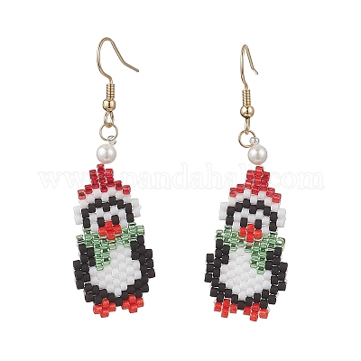 Серьги-подвески в виде пингвинов из нержавеющей стали 304 EJEW-MZ00616-1