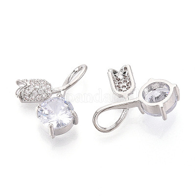 Латунные микро проложить кубического циркония подвески KK-T074-72P-01-1