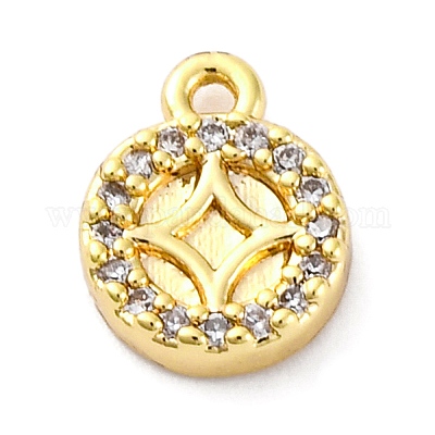 Латунные микро проложить кубического циркония подвески KK-A240-13G-1