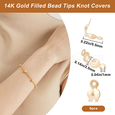 6 шт. латунные наконечники для бусин KK-BBC0013-75-1