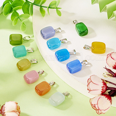 12шт 12 цвета подвески «кошачий глаз» CE-TA0001-04-1