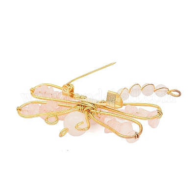 Броши из натуральных драгоценных камней JEWB-H034-01G-1