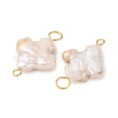 Подвески-крестики из натурального барочного жемчуга Кеши PALLOY-JF04208-02-1