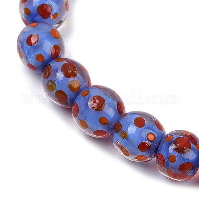 Нити ламвордских бусин ручной работы LAMP-P069-01A-02-1