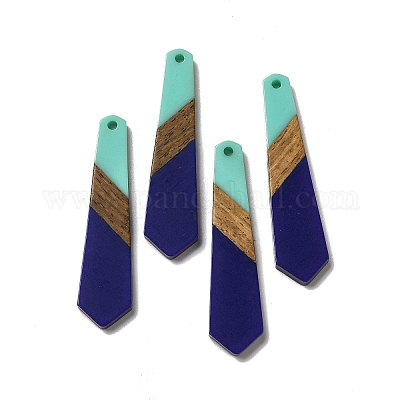 Подвески из непрозрачной смолы и ореха RESI-D060-B-04-1