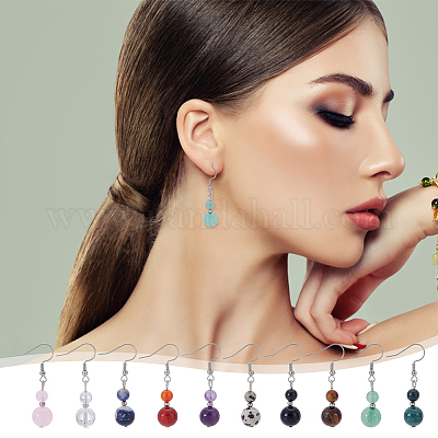 10 пара сережек-подвесок из нержавеющей стали 304 EJEW-WH00001-1