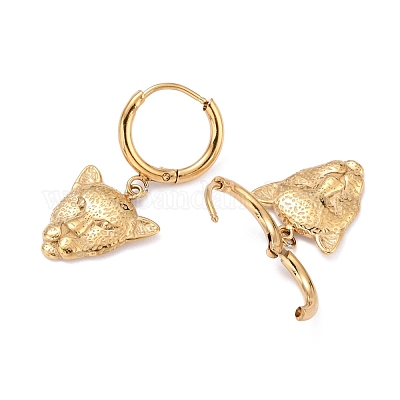 Серьги-кольца Huggie Hoop из нержавеющей стали 316 с ионным покрытием (IP) EJEW-L258-03G-1