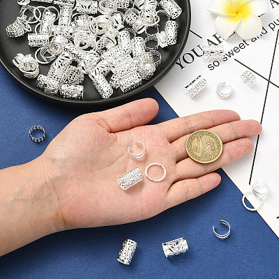 200 шт. 5 стиля железные манжеты для волос&nbsp;AJEW-SC0003-88-1