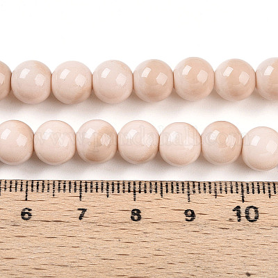 Выпечка окрашенные стеклянные бусины пряди X1-DGLA-N012-8mm-07-1