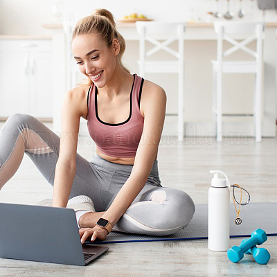 Плоские круглые подвески из эмалевого сплава с буквами AJEW-AB00184-23-1