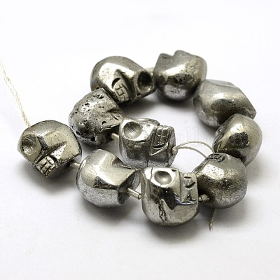 Гальванические натурального пирита бусы пряди G-N0258-M-04-1