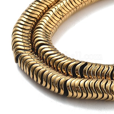 Гальванические нити из синтетических немагнитных гематитовых бусин G-B132-A01-01B-1