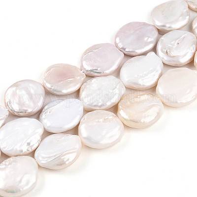 Нити бусин из натурального нуклеата кеши PEAR-S018-03I-1