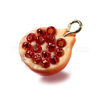 Латунные подвески из акрила OACR-R006-04G-04-1