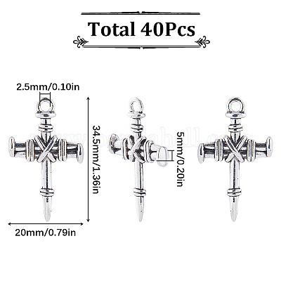 40 шт. Подвески из сплава в тибетском стиле FIND-SC0006-43-1