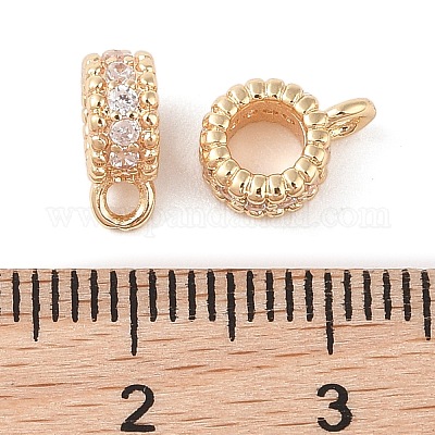 Латунные прозрачные бусины из циркония KK-N256-08G-A-1