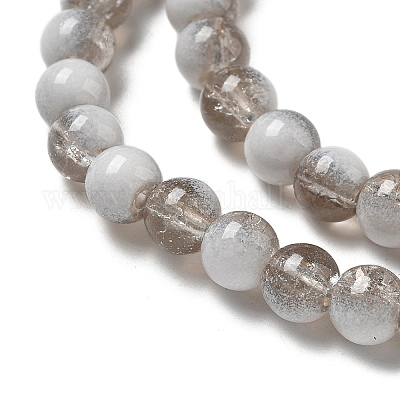 Стеклянные бусины кракле GLAA-U001-6mm-06-1