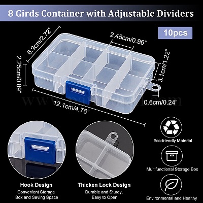 8 сетка прозрачный органайзер для акриловых бусин контейнеры CON-WH0087-32-1