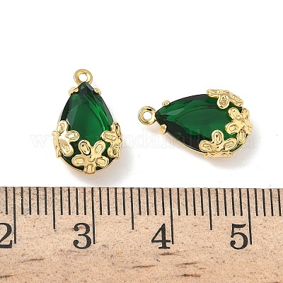 Латунь стекло амулеты KK-Z136-07G-01-1