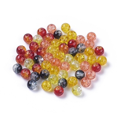 5 цвет спрей окрашены и выпечки окрашены хрустальные стеклянные бусины CCG-X0010-07-8mm-1
